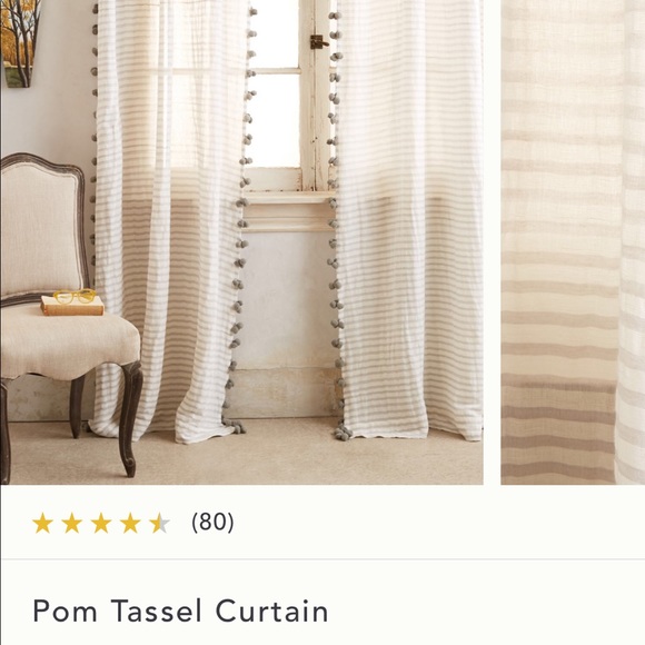 Anthropologie Other - Grey Anthropologie curtain